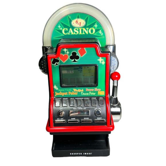 THE SHARPER IMAGE 6 in 1 Tabletop VEGAS Electronic Game - Picture 1 of 8